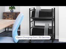 Line Leader Reversible Mobile Open Charging Cart – Holds 32 Devices